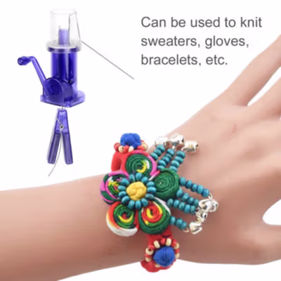 CCAN Mesin Rajut Tali Kepang Manual Knitting Machine Jewelry Tool - KB-508 - Purple — gambar 4