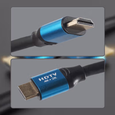 High Speed HDMI to HDMI Cable OD7.3mm Gold Plated 4K 5M - Black — gambar 4