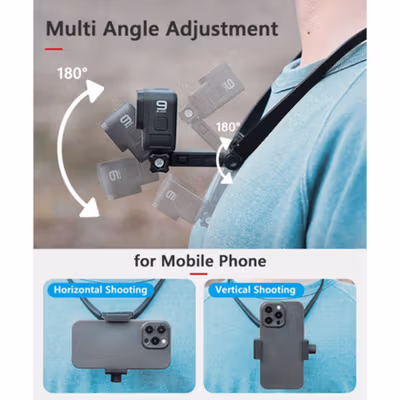 VAMSON Neck Holder Mount Bluetooth Remote Kalung Leher GoPro - VP446 - Black — gambar 4