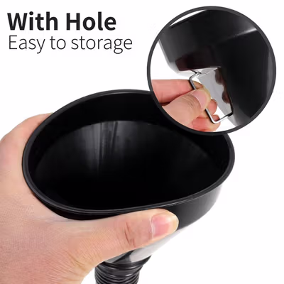 OTOHEROES Corong Oli Bensin Minyak Motor Mobil Wide Flexible Funnel 16.5cm - FL38 - Black — gambar 4