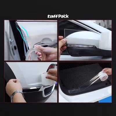 TaffPACK Stiker Pelindung Mobil Car Scratchproof Protector Tape 3M 50mm - C39906 - Transparent — gambar 4