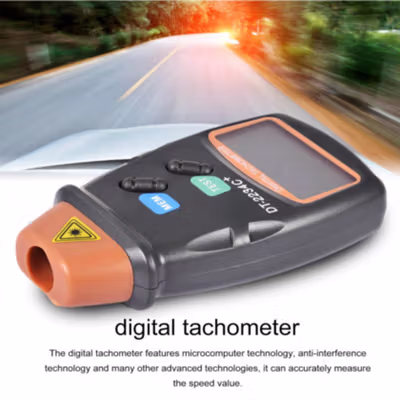 TaffSTUDIO Digital Laser Photo Tachometer LCD 2.5-99999 RPM - DT-2234C+ - Black — gambar 4