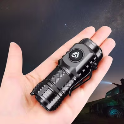 Alloet Senter LED P35 Flashlight Rechargeable Waterproof 350 Lumens - L-S60 - Black — gambar 4
