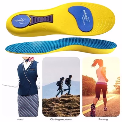 Nafoing Insole Sepatu Alas Kaki Orthopedic Sole Shock Absorption EVA 43-44 - EL05 - Yellow — gambar 4