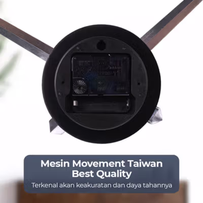 TaffHOME Jam Dinding Besar DIY Giant Clock Quartz 80-130cm - D013 - Black — gambar 4
