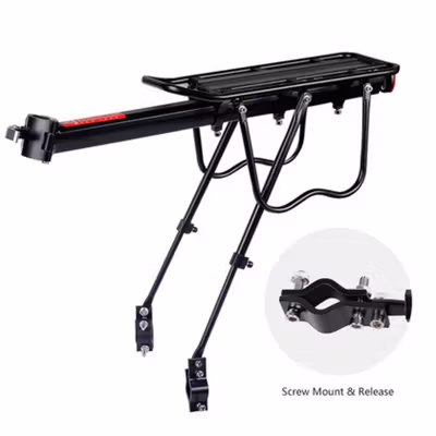 TaffSPORT Rak Boncengan Belakang Sepeda Rear Rack Screw Mount - RCK-103 - Black — gambar 4