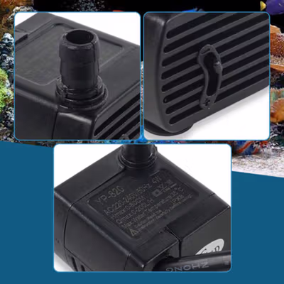 Taffware Pompa Air Aquarium Ikan Submersible Pump Fish Tank 220-240V 4W - JN-300/JN-200 - Black — gambar 4