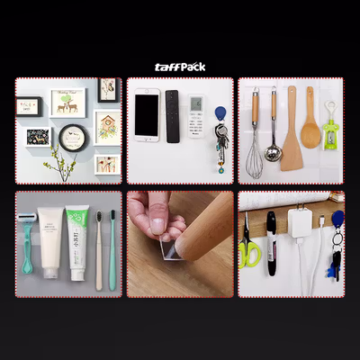 TaffPACK Double Tape Perekat Nano Gel Adhesive Washable Sticker 200x3cm - J007 - Transparent — gambar 4