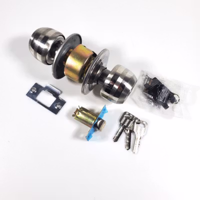 AXAU Kunci Handle Bulat Putar Pintu Kamar Mandi Bathroom Knob Lock - 5831 - Silver — gambar 4