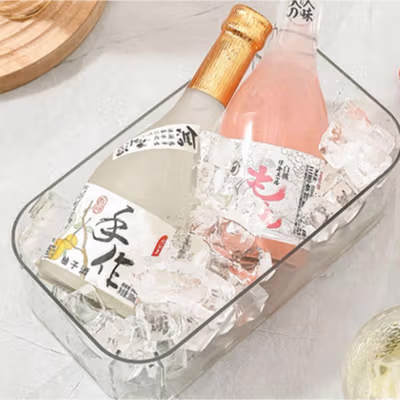 ICE LATTICE Cetakan Es Batu Jelly Kotak 32 Grid Tray 2 PCS with Box - EV-64 - White — gambar 4