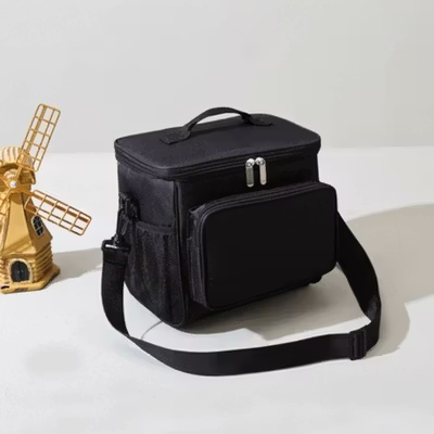 MYLO Tas Bekal Tahan Panas Dingin Insulated Cooler Bag 27.5x20x22.5cm - M45 - Black — gambar 4