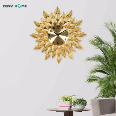 TaffHOME Jam Dinding Sunflower Quartz Silent Movement 45cm - WM-45 - Golden — gambar 4