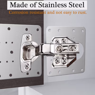 TaffHOME Plat Engsel Sendok Perbaikan Kabinet Hinge Repair Plate 4 PCS - Q410 - Silver — gambar 4