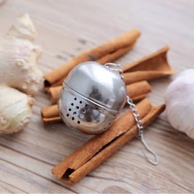 WINFRED Saringan Teh Bumbu Rempah Stainless Steel Reusable Filter - WF4 - Silver — gambar 4