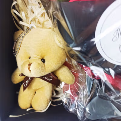 WS Buket Bunga Sabun Mawar Boneka LED String Soap Rose Valentine Gift - WS-07 - Orange — gambar 4