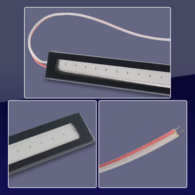 DIY Lampu LED Strip DRL Otomotif Waterproof DC 12V 17cm 2 PCS - COB-17 - Blue — gambar 4