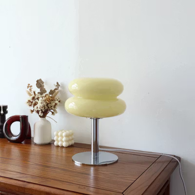 LAMTA Lampu Meja Hias LED Macaron Glass USB 3 Color 3000-6000K 12W - Yellow — gambar 4