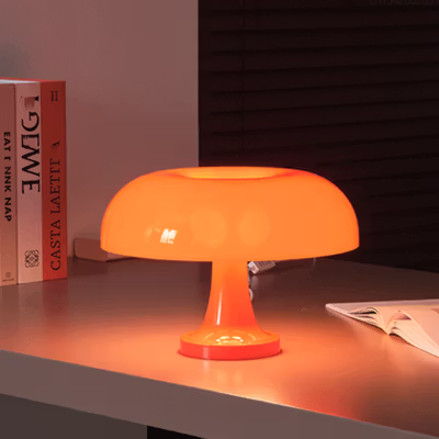 TaffLED Lampu Meja Hias Classic Mushroom Table Lamp 12W 3in1 Color - QD-1 - Orange — gambar 4