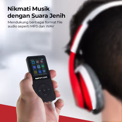 TaffSTUDIO MP3 Digital Audio Player 1.8 Inch - ZY418 - Black — gambar 4