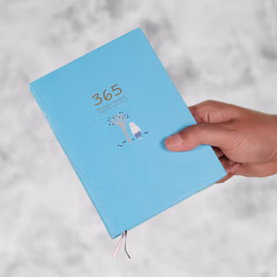DingDongTu Buku Diary 365 Hari Daily Journal Hard Cover 128 Lembar - DDT-4083 - Sky Blue — gambar 4