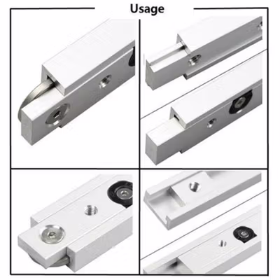 FNICEL T-tracks Slot Miter Slider Bar Woodworking with Stop 300mm - Silver — gambar 4