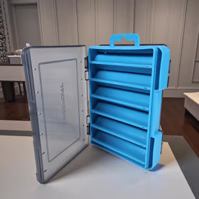 TaffSPORT Kotak Perkakas Pancing Kail Umpan Dua Sisi Tackle Box 12Grid - YR-12 - Blue — gambar 4