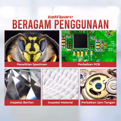Taffware Mikroskop Digital USB 1080P dengan Monitor and Stand - G1000 - Silver — gambar 4