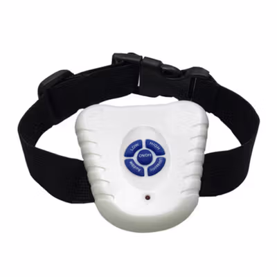 BarkSTOP Kalung Latih Anjing Ultrasonic Dog Anti Bark Stop Collar - CSH-B005 - White — gambar 4