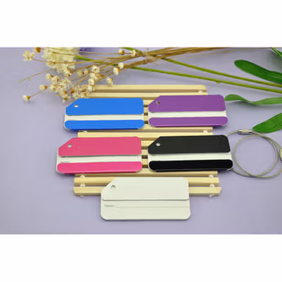 HEBA Tag Koper Gantungan Penanda Tas Aluminium - 608 - Silver — gambar 4