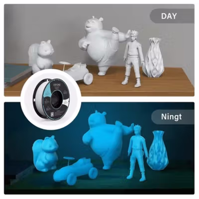 ERYONE Filament PLA Luminous Printer 3D Glow in The Dark 1.75mm 200g - F005 - Blue — gambar 4