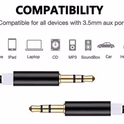 HiFi Kabel Audio Beats AUX Gold Plated 3.5mm to 3.5mm 1M - Black — gambar 4