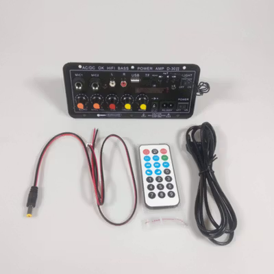 AQIYU Amplifier Board Audio Bluetooth USB FM Subwoofer DIY 30W - D30-II - Black — gambar 4