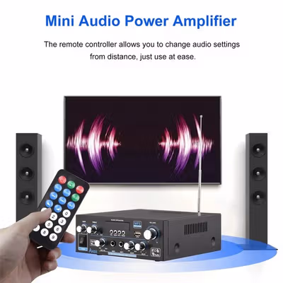 Dreamburgh Audio Amplifier Bluetooth HiFi 2 Channel Output 900W - AK55 - Black — gambar 4