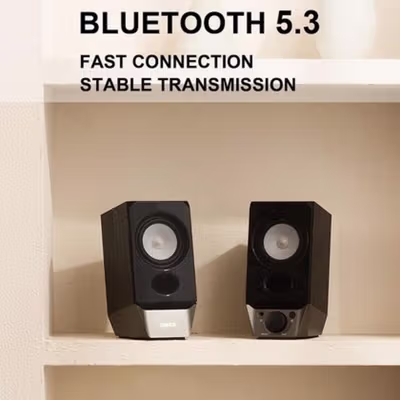 Edifier Speaker Bluetooth Desktop 2.0 Channel USB Sound Card AUX - R19BT - Black — gambar 4
