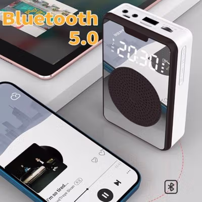 Marway Speaker Pinggang Microphone Bluetooth LED Amplifier Wireless - H3 - Black — gambar 4
