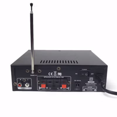 TaffSTUDIO Audio Amplifier Bluetooth Dual Channel with Remote - BT-198PRO - Black — gambar 4