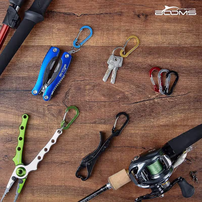 ACOMS Gantungan Carabiner Aluminium Alloy Snap Clip Lock 6 PCS - CC1 - Silver — gambar 4