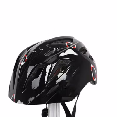 BIKEBOY Helm Sepeda Scooter Anak Tail Light Bicycle Helmet 14 Air Vent - K10 - Black — gambar 4