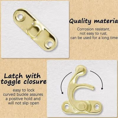 DROFOSREW Kunci Pengait Peti Buckle Hook Box 10 PCS Right Hook - DR-10 - Silver — gambar 4