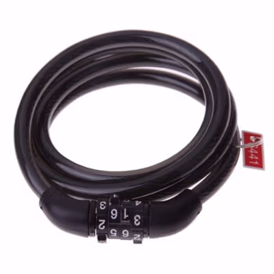 TaffGUARD Kunci Gembok Sepeda Kabel Waterproof Password 4 Digit 1M - GT32 - Black — gambar 4