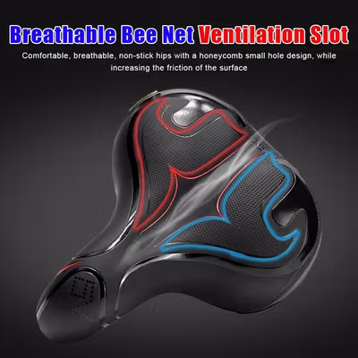 TaffSPORT Jok Sadel Sepeda Bike Saddle Spring Shock Waterproof - ZF40 - Black — gambar 4
