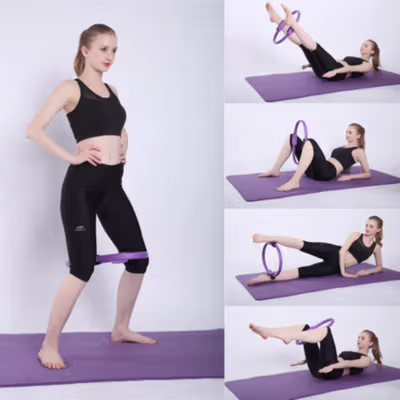 YIWU Magic Ring Resistance Pilates Circle Yoga Fitness 38cm - YW219 - Green — gambar 4