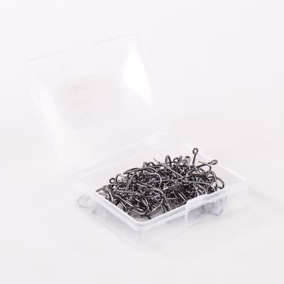 TaffSPORT Kail Pancing Ikan Barbed Fishing Hook Carbon Steel 100 PCS No 8 - IS300 - Black — gambar 4