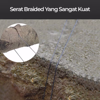 TaffSPORT Senar Benang Tali Pancing Extreme Braid 2.5 500M - FM-PEL - Gray — gambar 4