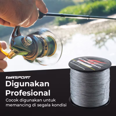 TaffSPORT Senar Benang Tali Pancing Extreme Braid 3.0 500M - FM-PEL - Gray — gambar 4