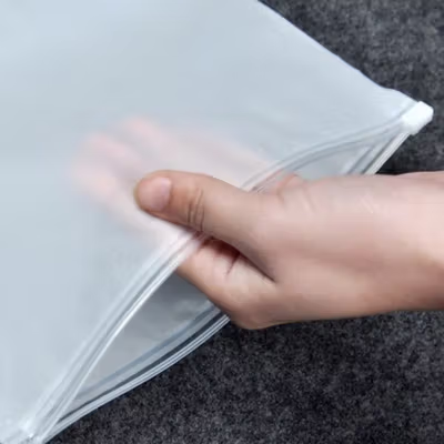 TaffPACK Kantong Plastik Travel Ziplock Pouch 1 PCS 35x45cm - LIN3S - Matte Transparant — gambar 4