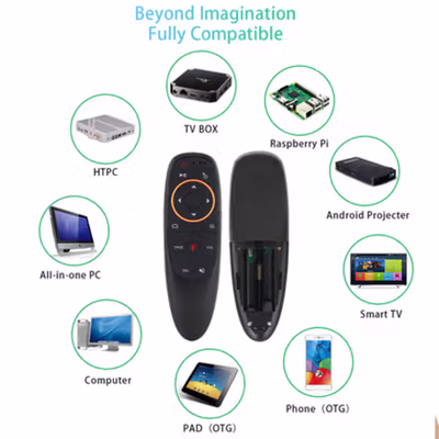 AVATTO Air Mouse Wireless 2.4GHz 6 Axis Voice Remote Control - G10 - Black — gambar 4