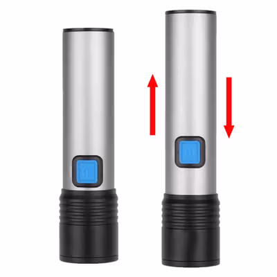TaffLED Senter UV Mini Rechargeable 395nm Flashlight Waterproof IPX4 - K31 - Silver — gambar 4
