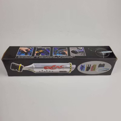 Turbospoke Knalpot Racing Sepeda Bicycle Pipe Exhaust Motocross - Silver — gambar 5