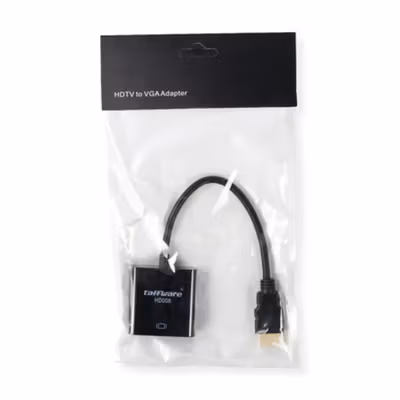 Taffware Kabel Adaptor HDMI ke VGA Female 1080p - HD008 - Black — gambar 5